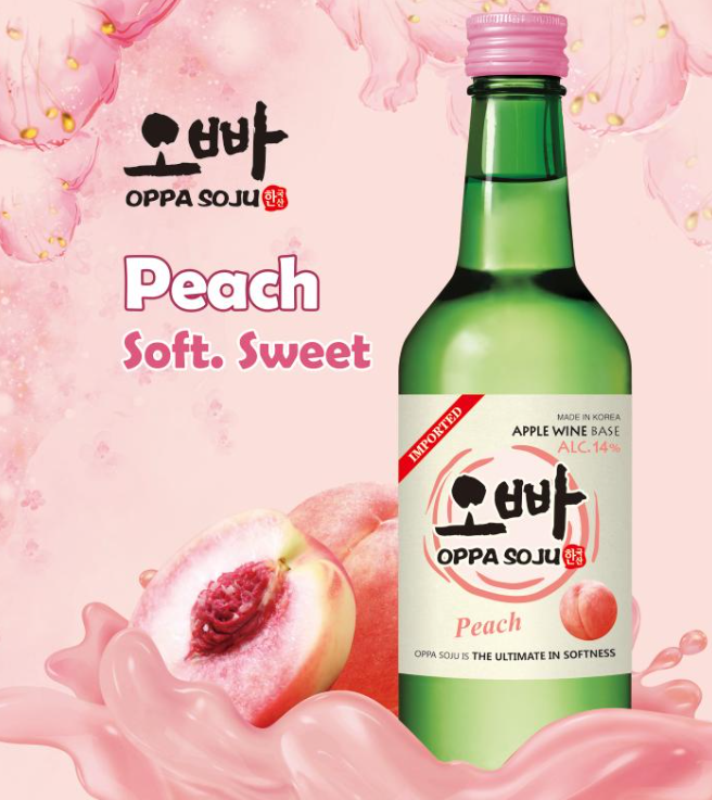 OPPA peach soju 🍑